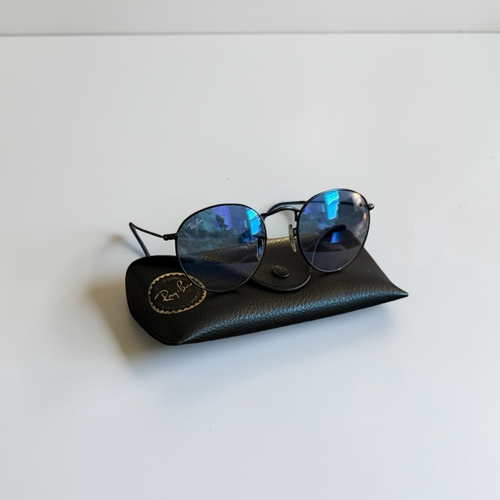Ray-Ban Polarized RB3447 ROUND METAL Black/Blue/Light blue - Picture 3 of 9
